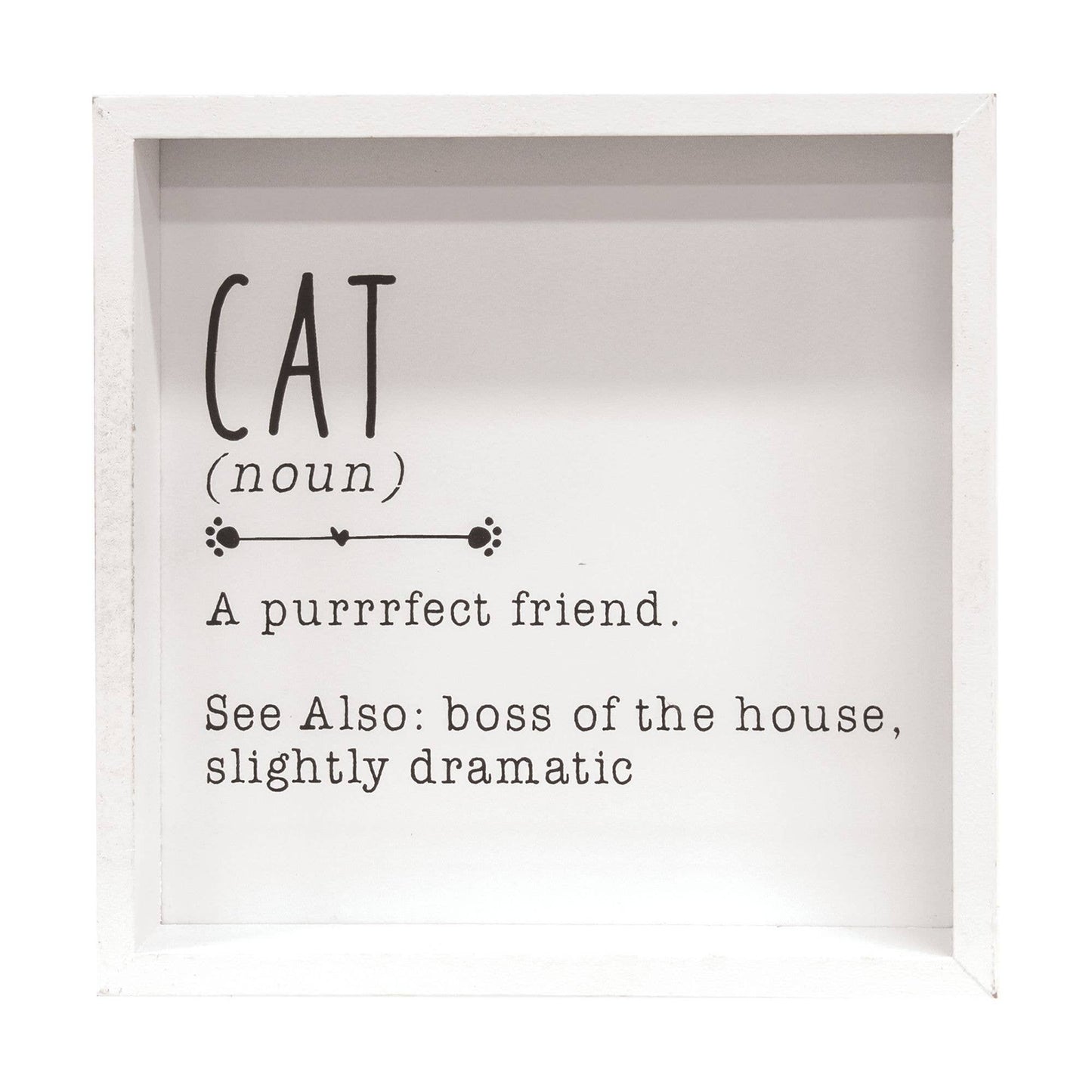 Cat Definition Framed Box Sign