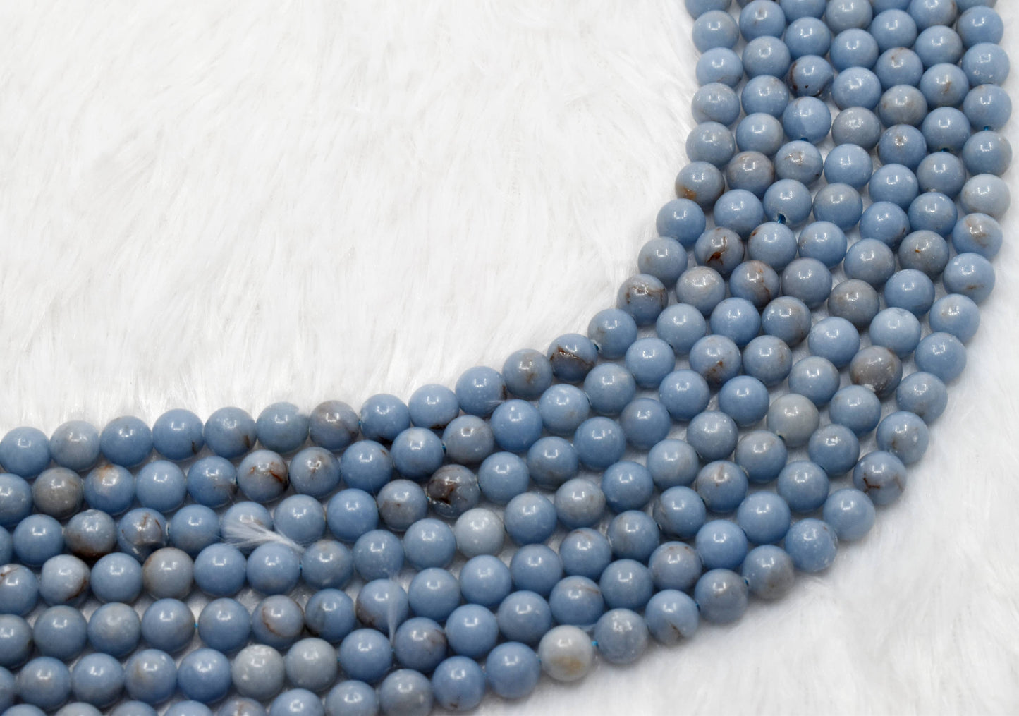 Crystal Jewelry Beads | Angelite | Gemstone Beads: 4mm
