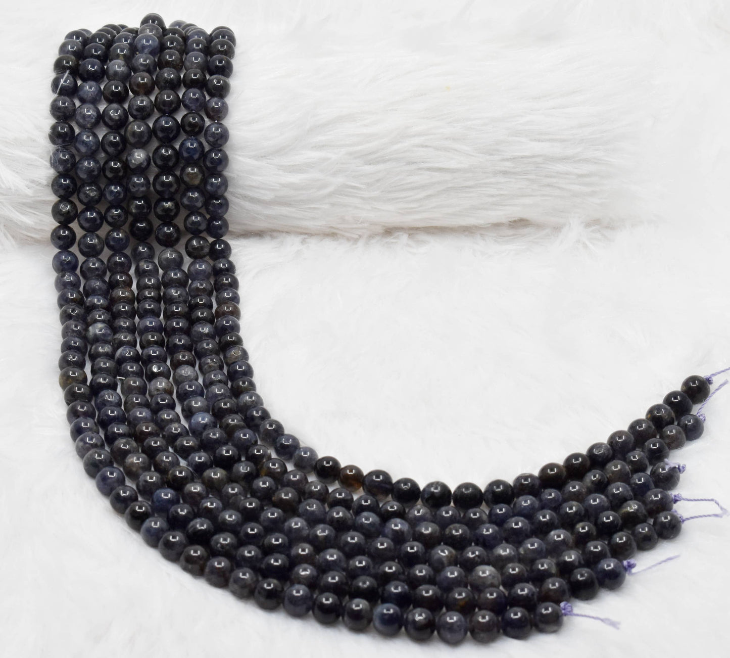 Crystal Jewelry Beads | Iolite | Healing Gemstone Beads: 6mm