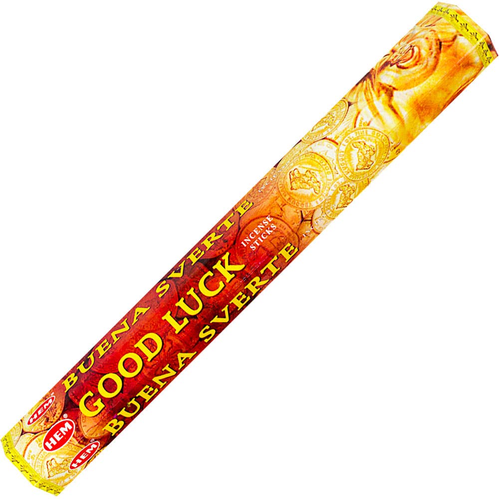 Hem Hexagonal Pack Incense 20 Gr Good Luck (Pk 6)