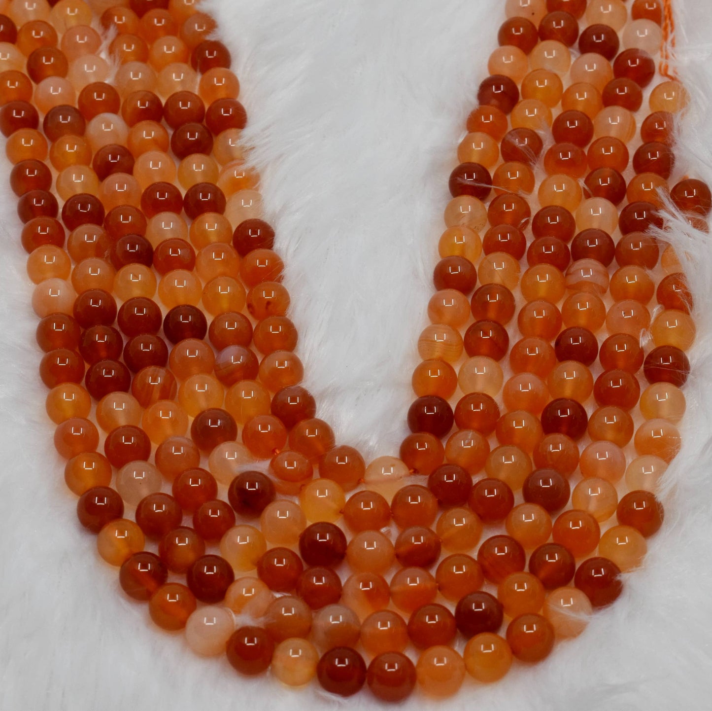 Crystal Jewelry Beads | Carnelian | Gemstone Beads: 4mm