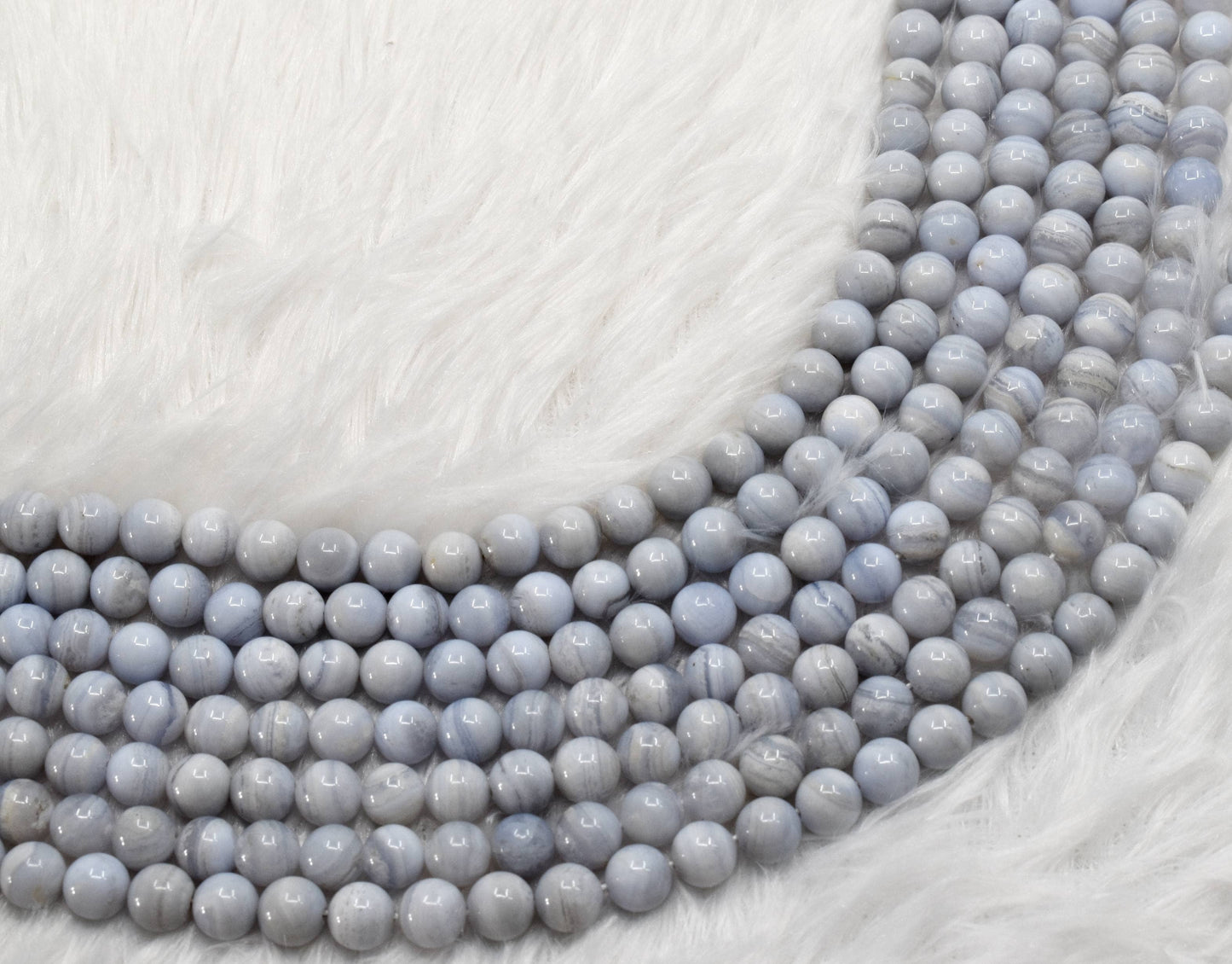 Crystal Jewelry Beads | Blue Lace Agate | Gemstone Beads: 6mm