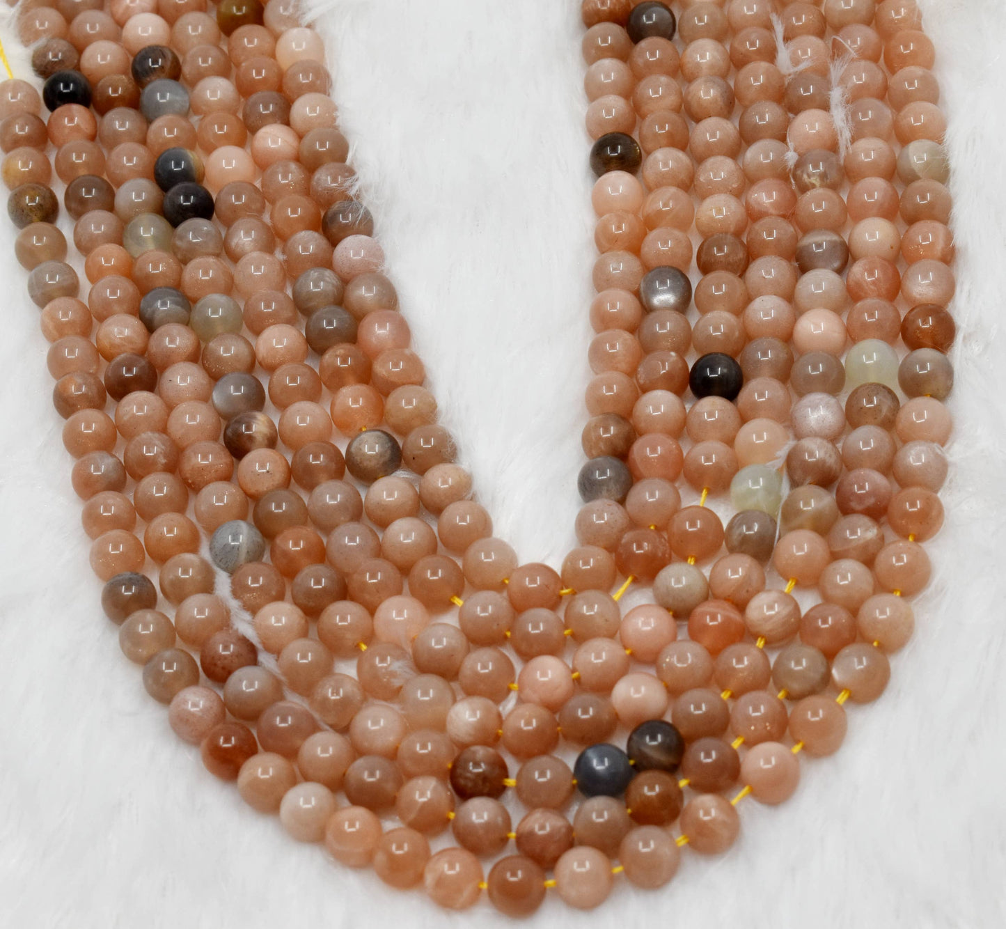 Crystal Jewelry Beads | Moonstone | Healing Gemstone Beads: 4mm