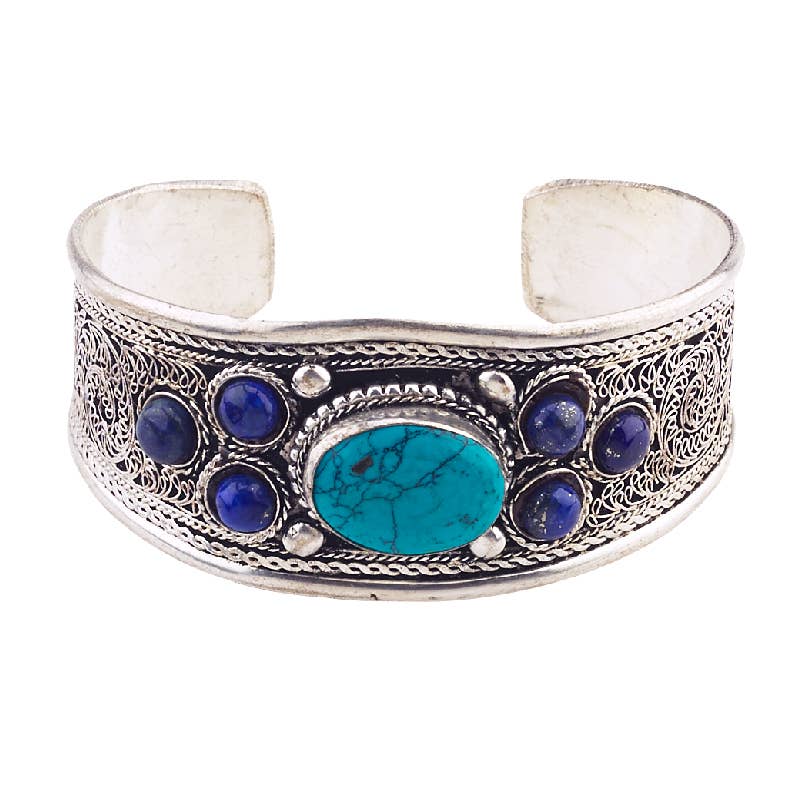 1" Turquoise/Lapis Cuff