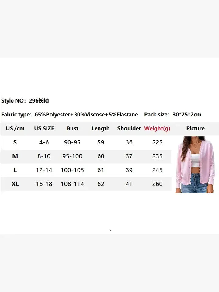 Chic V-Neck Knit Cardigan for Women: Black / XL