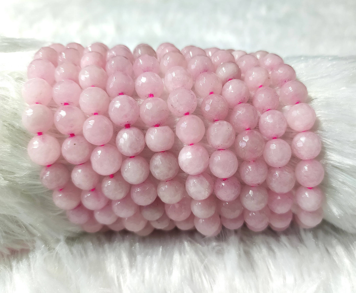 Faceted Jewelry Beads | Rose Quartz | Gemstone Crystal Beads
