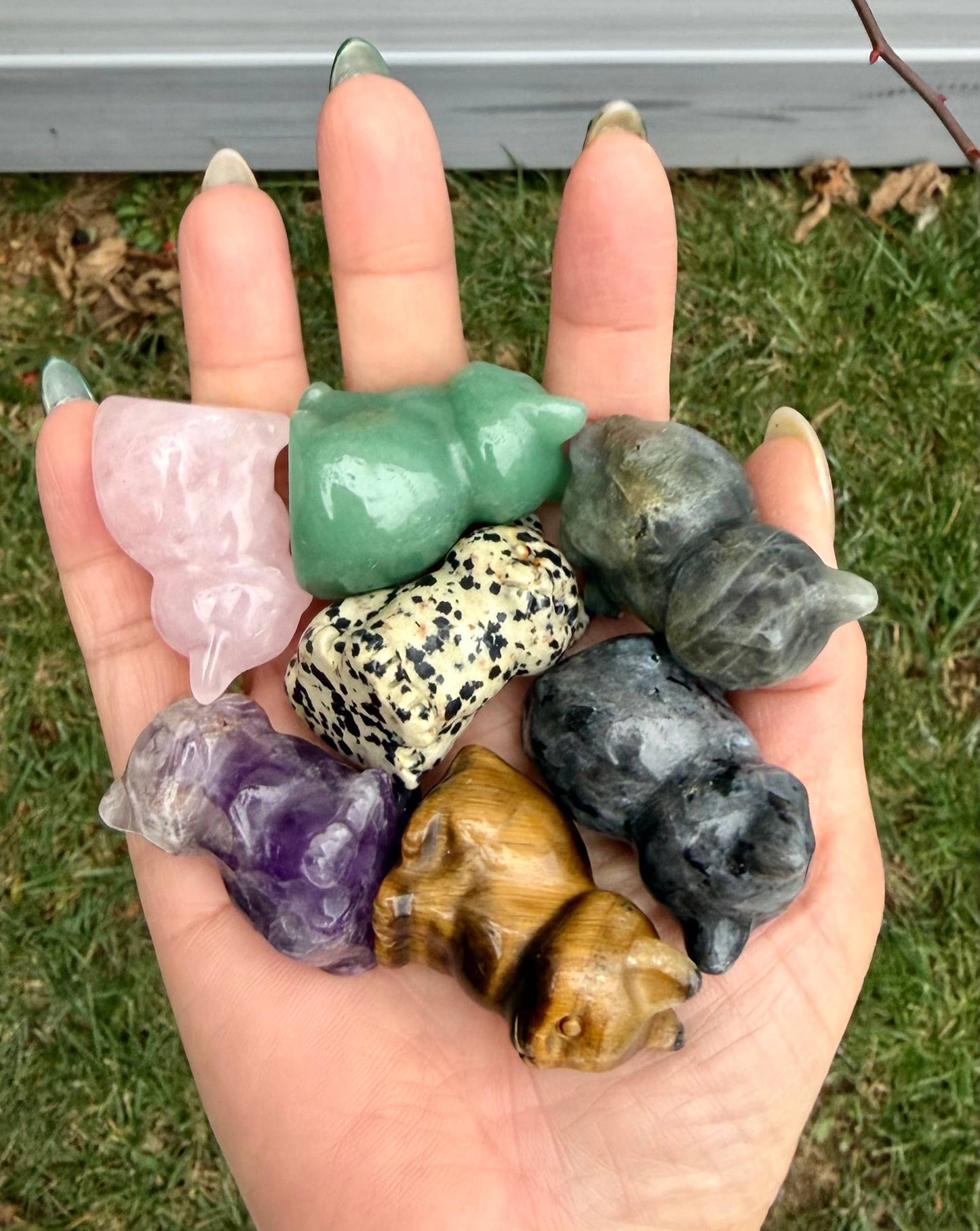 1.5” Natural Crystal Cat Healing Energy