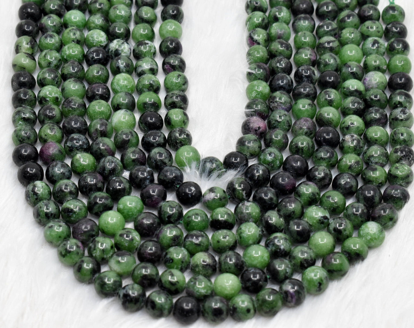 Crystal Jewelry Beads | Ruby Zosite | Healing Gemstone Beads: 6mm