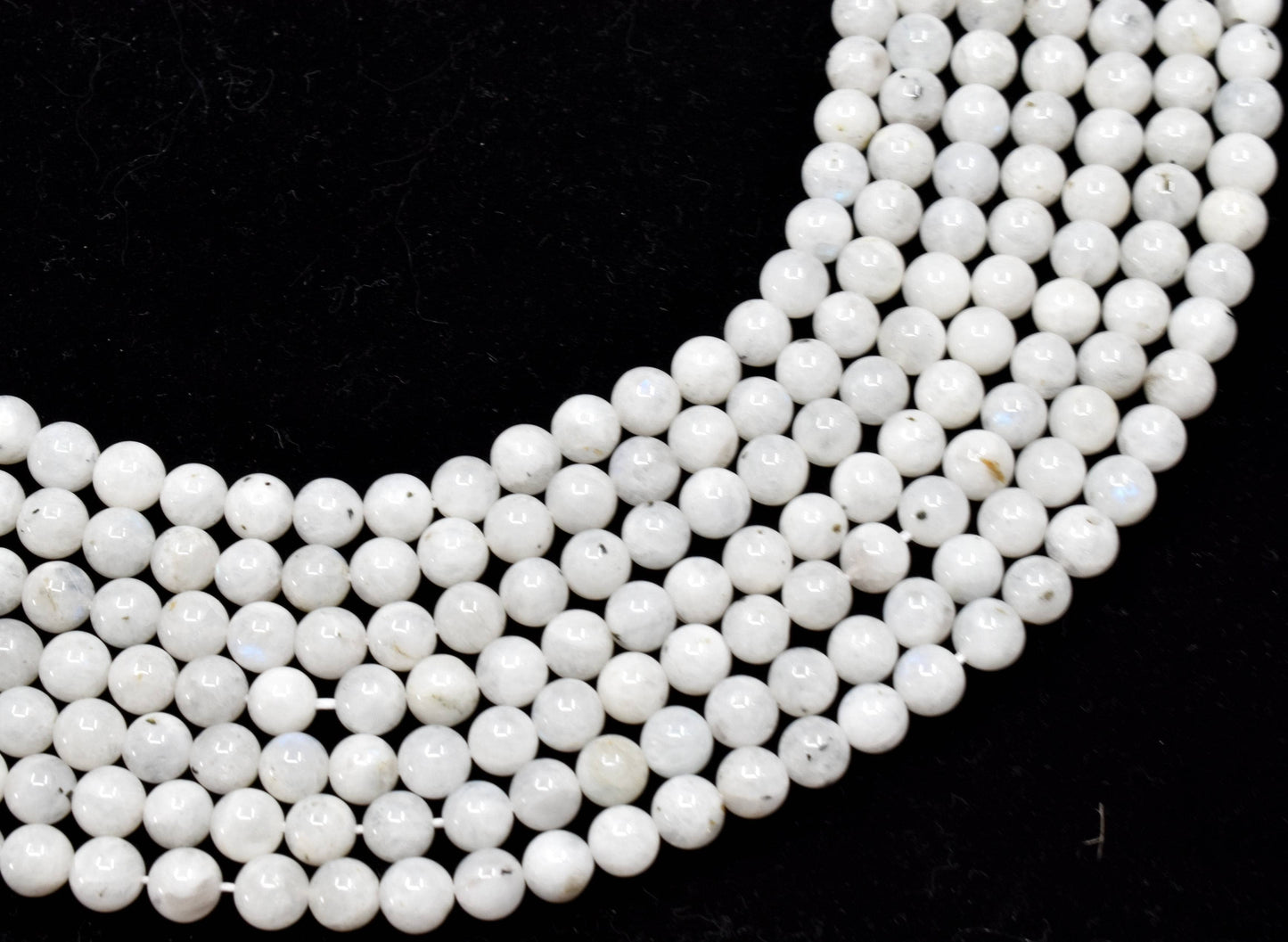 Crystal Jewelry | White Rainbow Moonstone | Gemstone Beads: 4mm