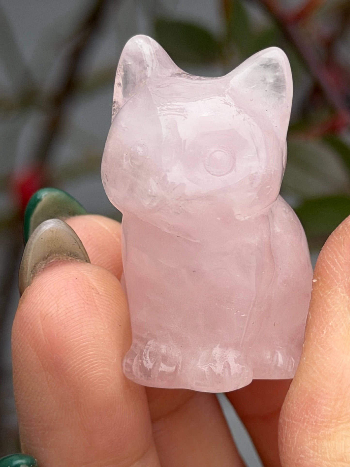 1.5” Natural Crystal Cat Healing Energy
