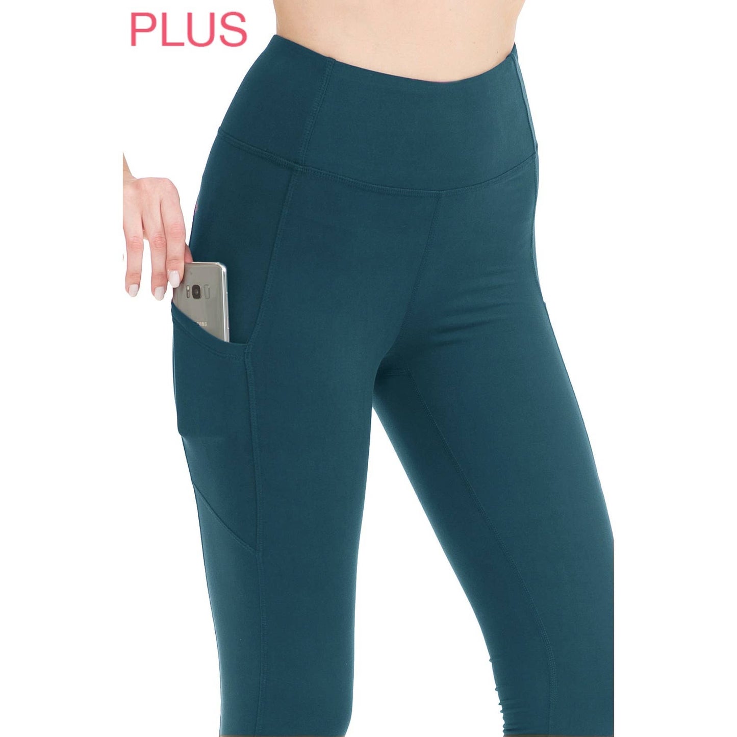 Plus Size Premium High Waist Solid Activewear Leggings: Violet Verbena / 3XL