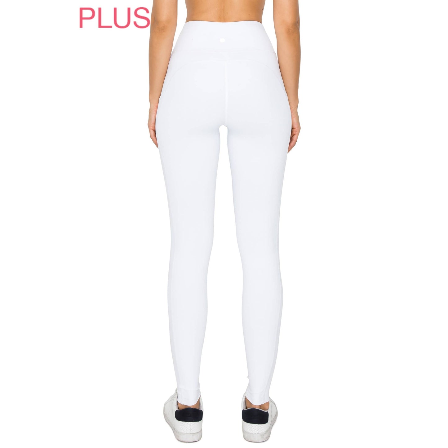 Plus Size Premium High Waist Solid Activewear Leggings: Chambray / 1XL