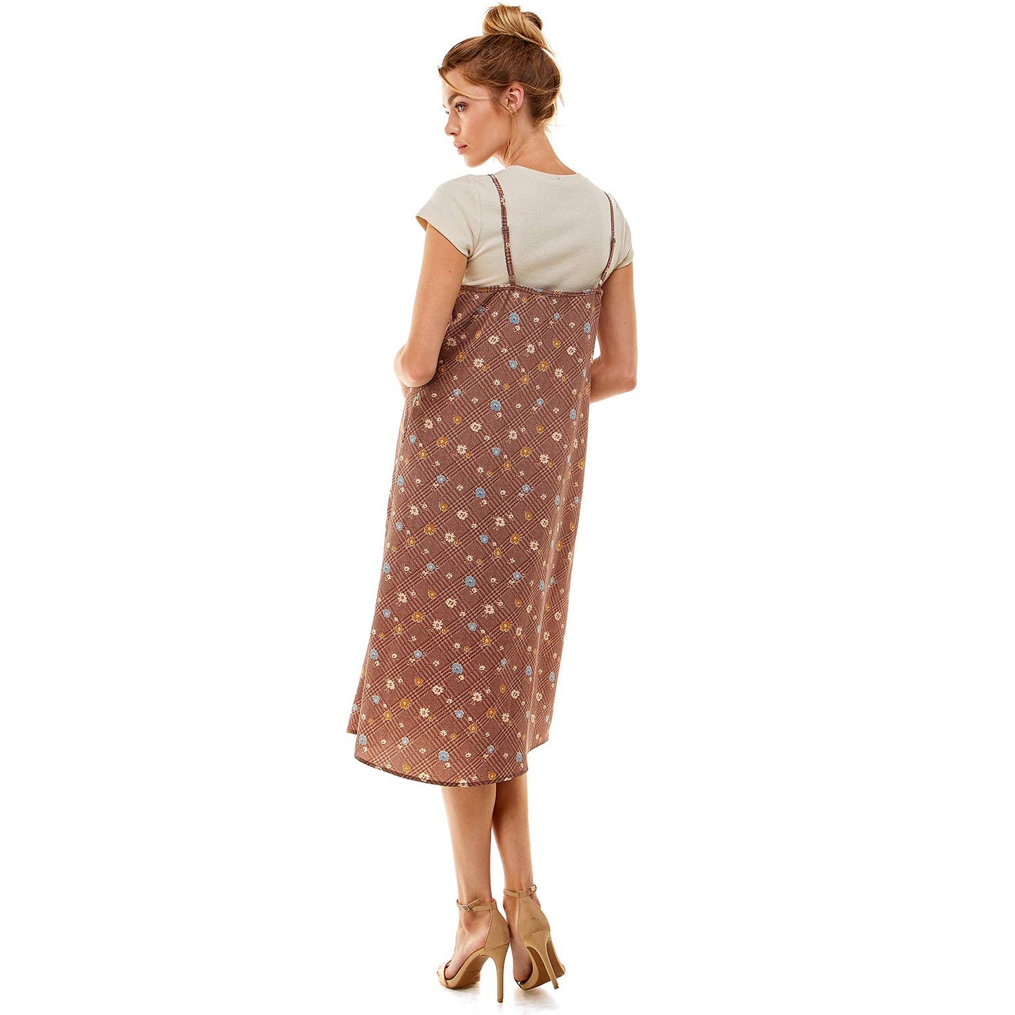 THE EFFORTLESS HARMONY TEE & DRESS FUSION 2PCS: MOCH/DEN/GLD / S
