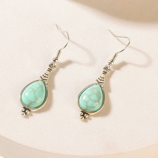 Mesa Droplet Earrings in Moonlit Blue: Moonlit Blue