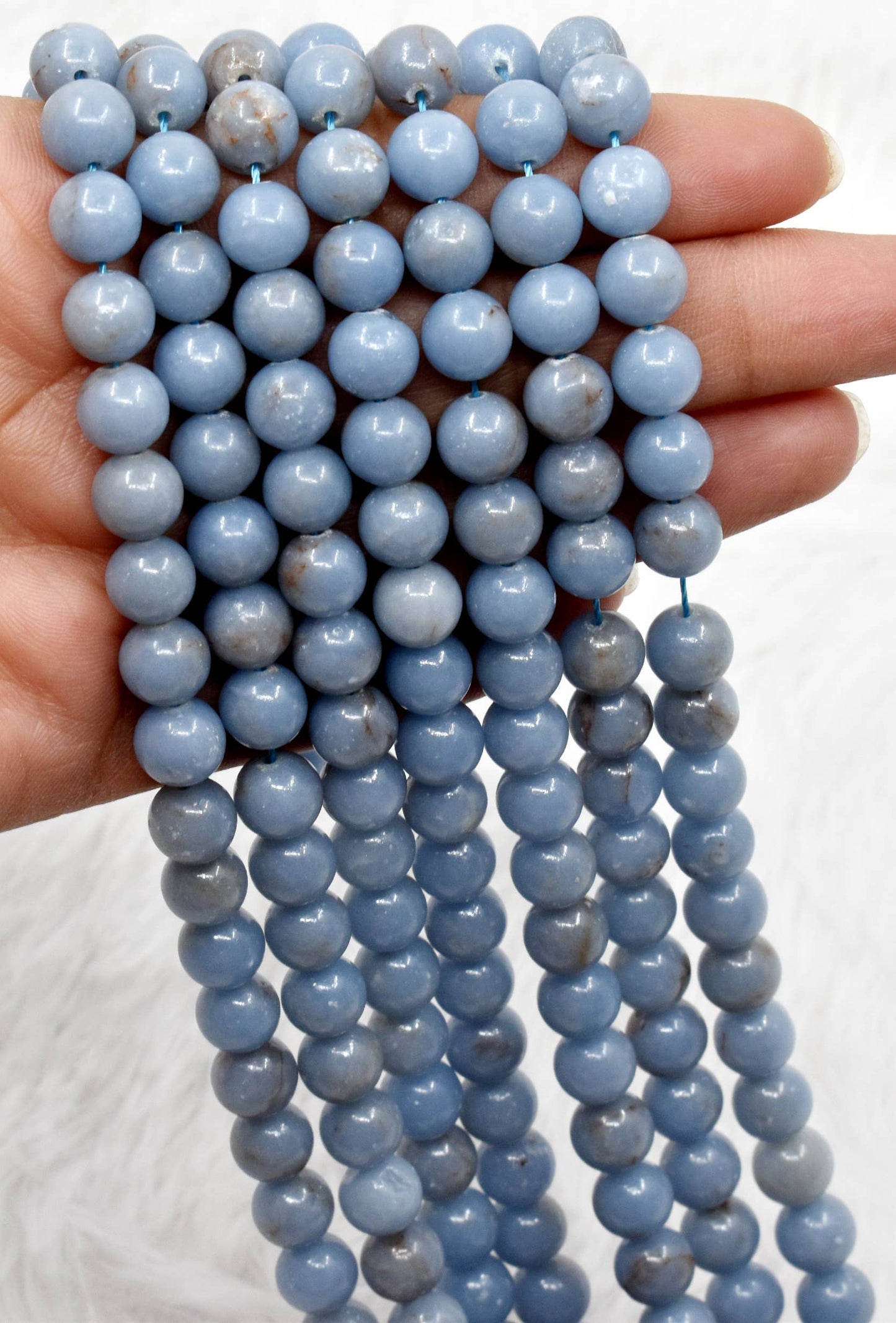 Crystal Jewelry Beads | Angelite | Gemstone Beads: 6mm