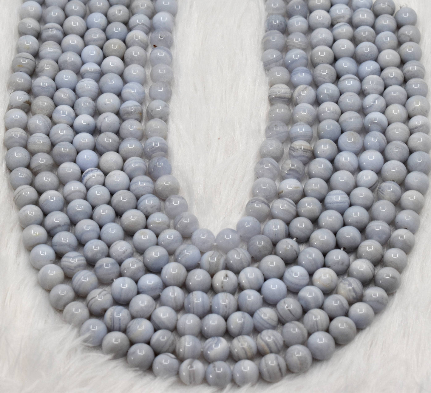 Crystal Jewelry Beads | Blue Lace Agate | Gemstone Beads: 6mm