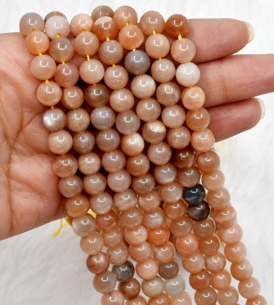 Crystal Jewelry Beads | Moonstone | Healing Gemstone Beads: 4mm