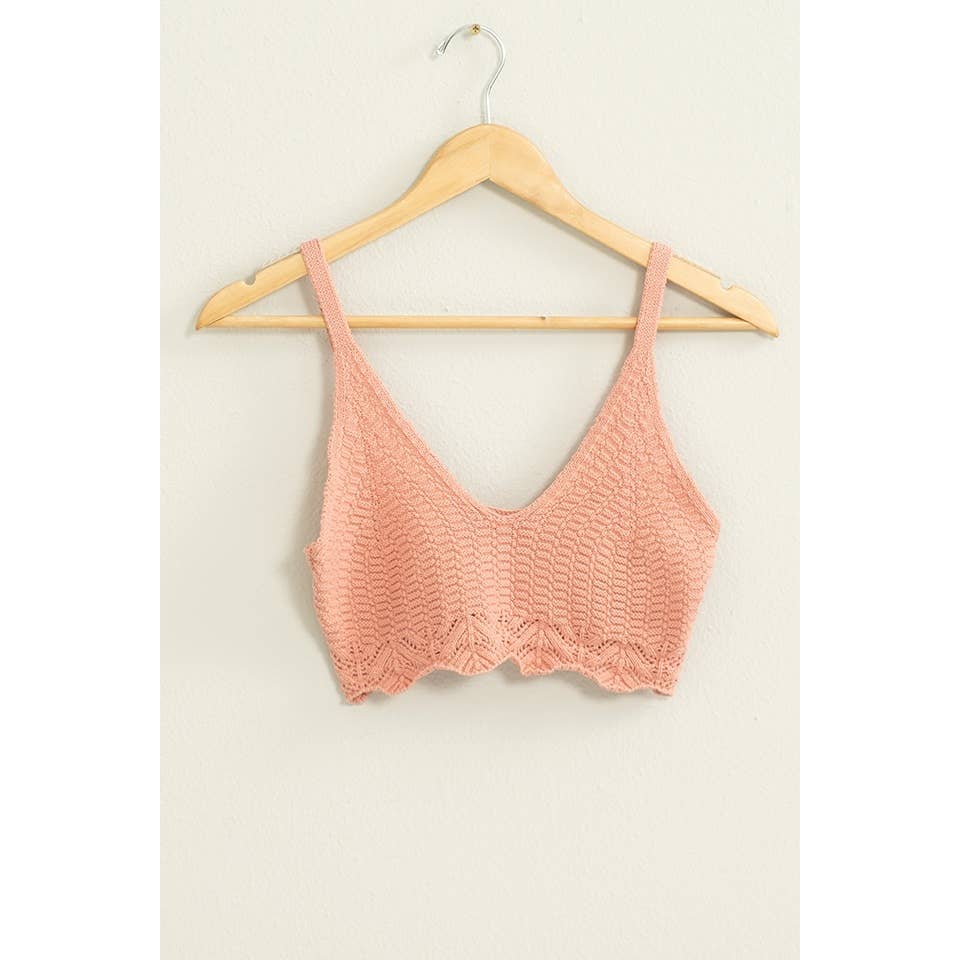 Crochet Knit Bralette: BUTTER