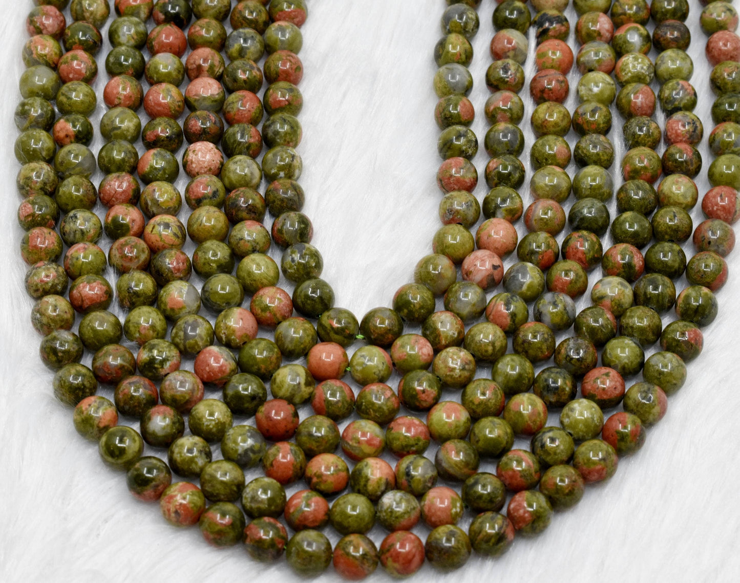 Crystal Jewelry Beads | Unakite | Healing Gemstone Beads: 4mm