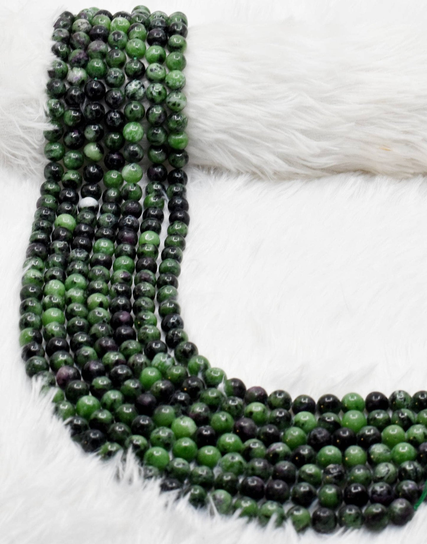 Crystal Jewelry Beads | Ruby Zosite | Healing Gemstone Beads: 6mm