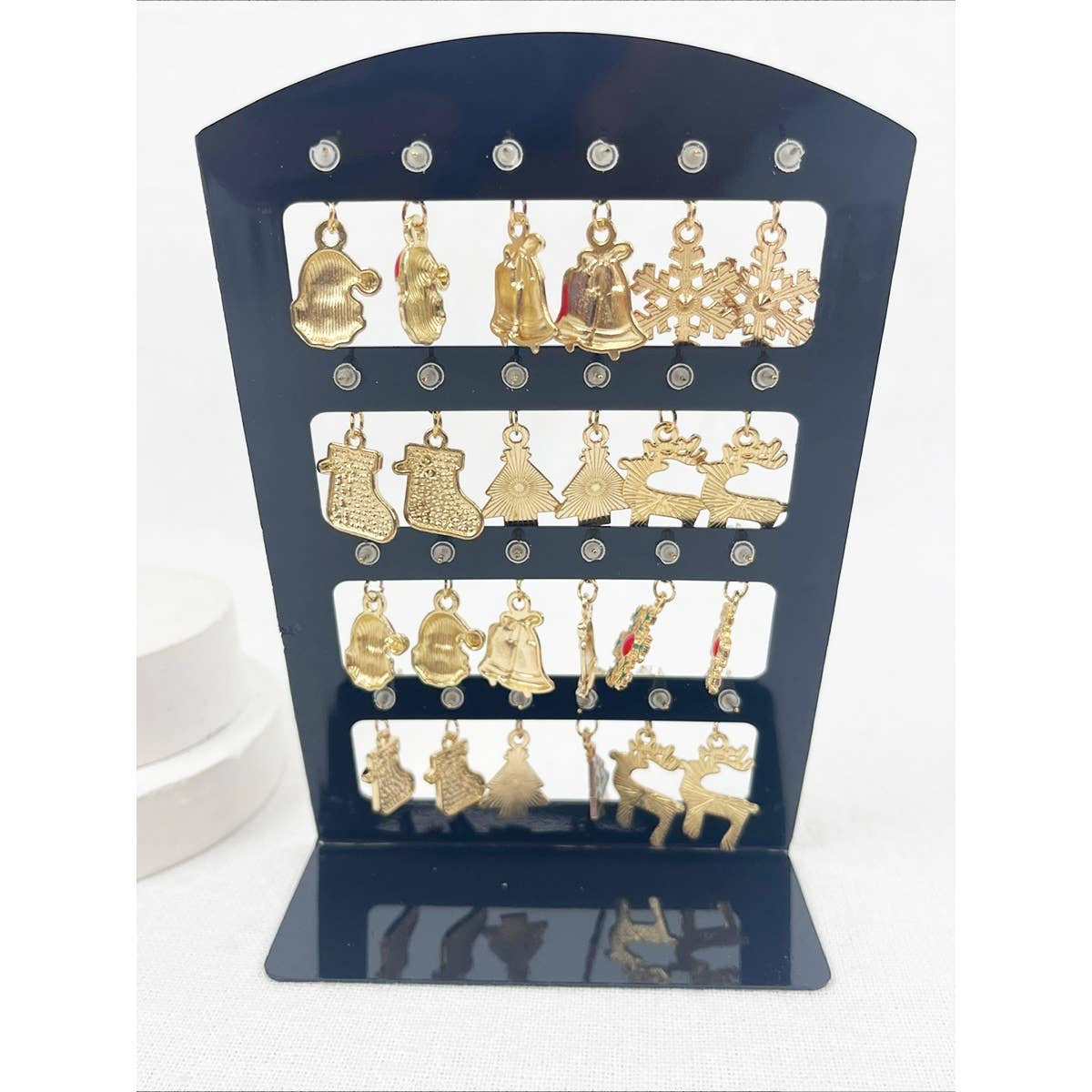 Christmas Drop Earrings with Decoration Stand: MIX COLOR / ONE(12)