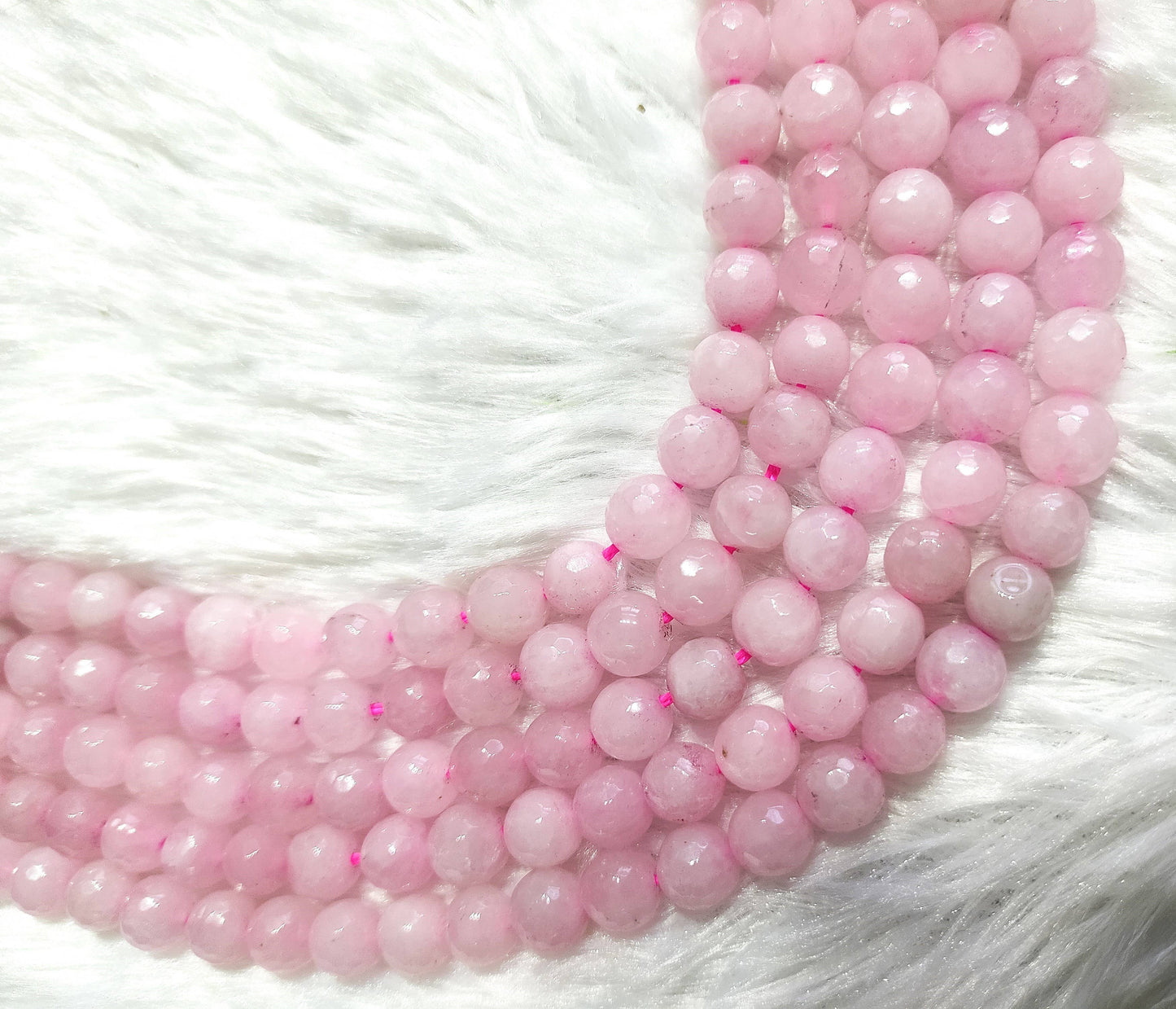 Faceted Jewelry Beads | Rose Quartz | Gemstone Crystal Beads