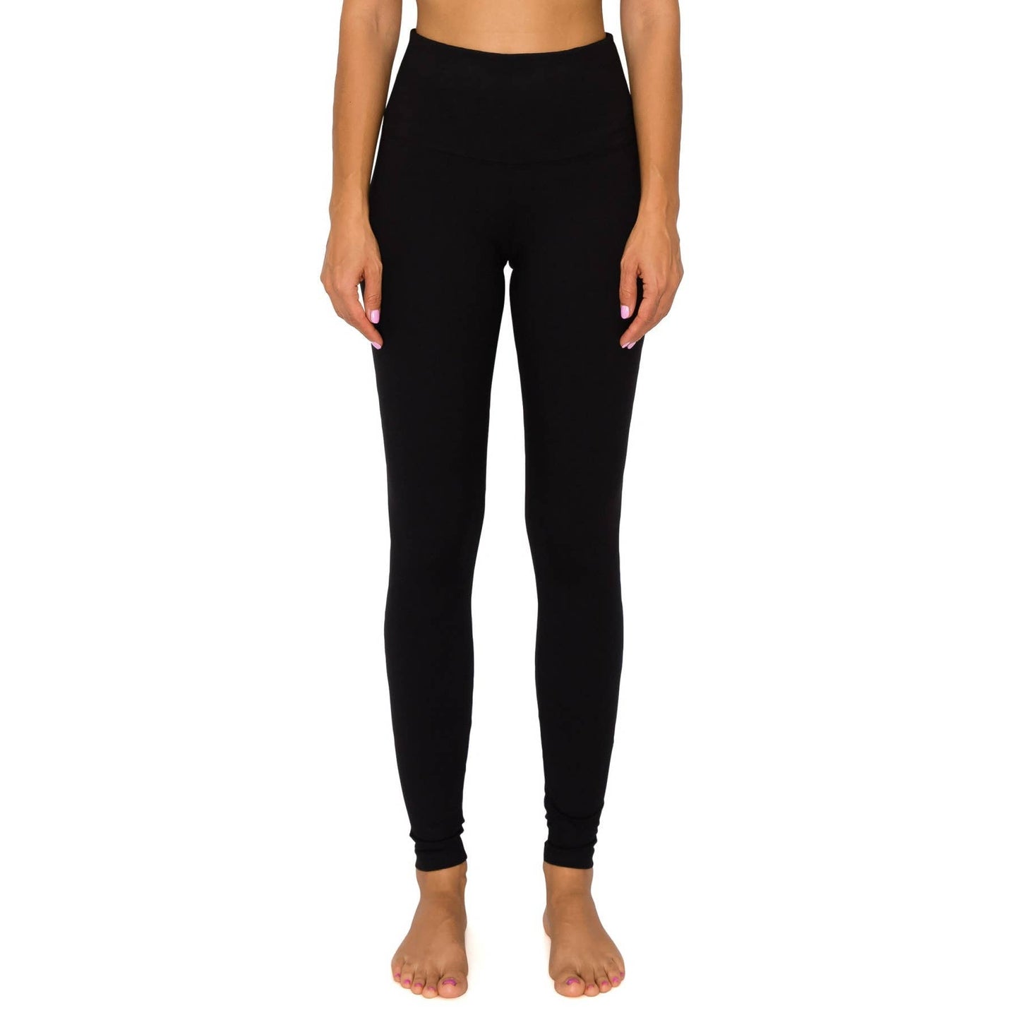 5" Yoga Band Premium Solid Activewear Leggings: Ink Blue / M