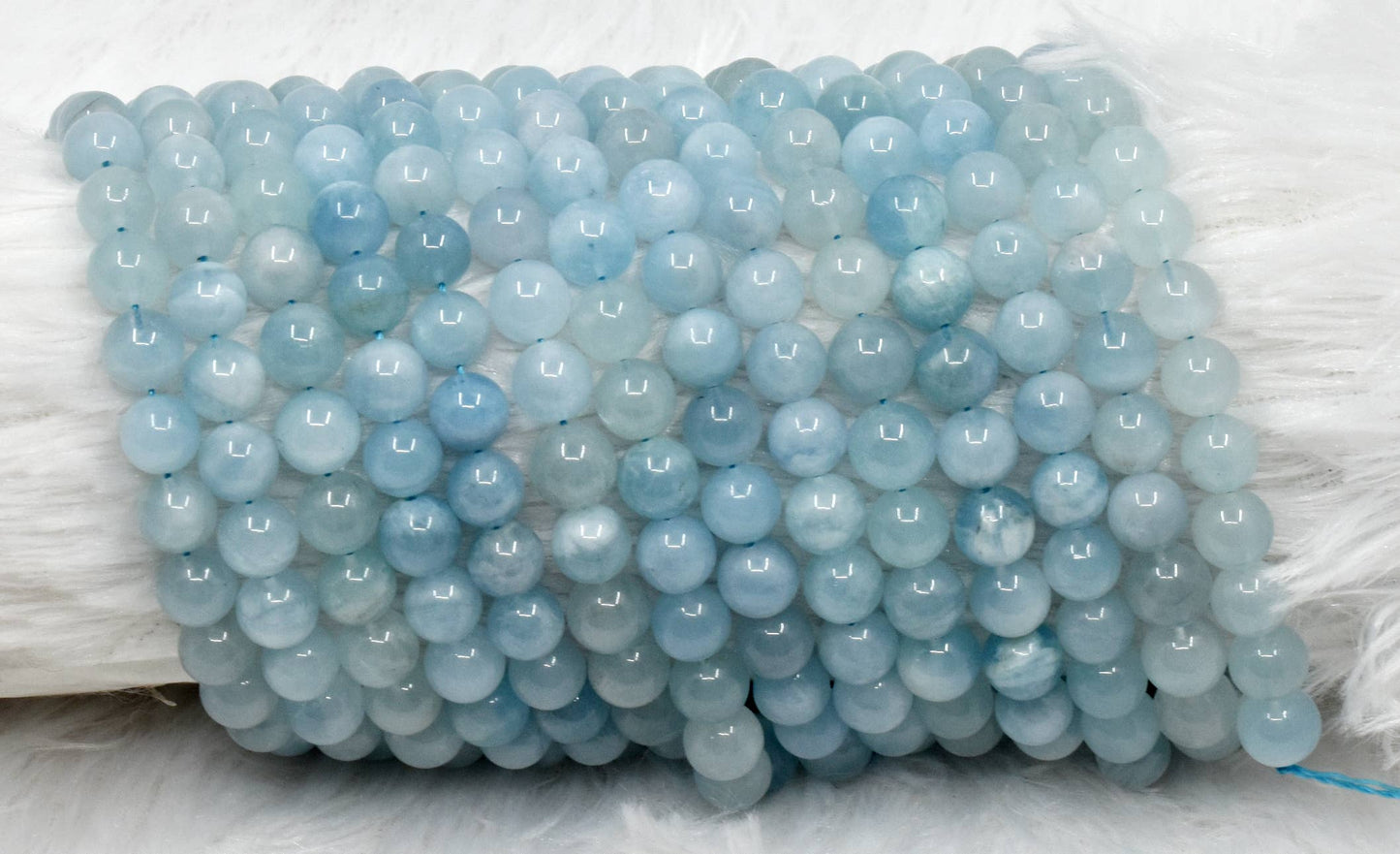Crystal Jewelry Beads | Aquamarine | Gemstone Healing Beads: 6mm