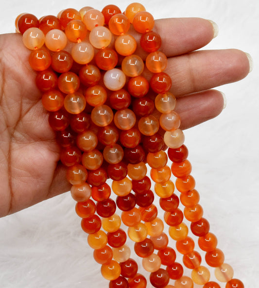 Crystal Jewelry Beads | Carnelian | Gemstone Beads: 4mm