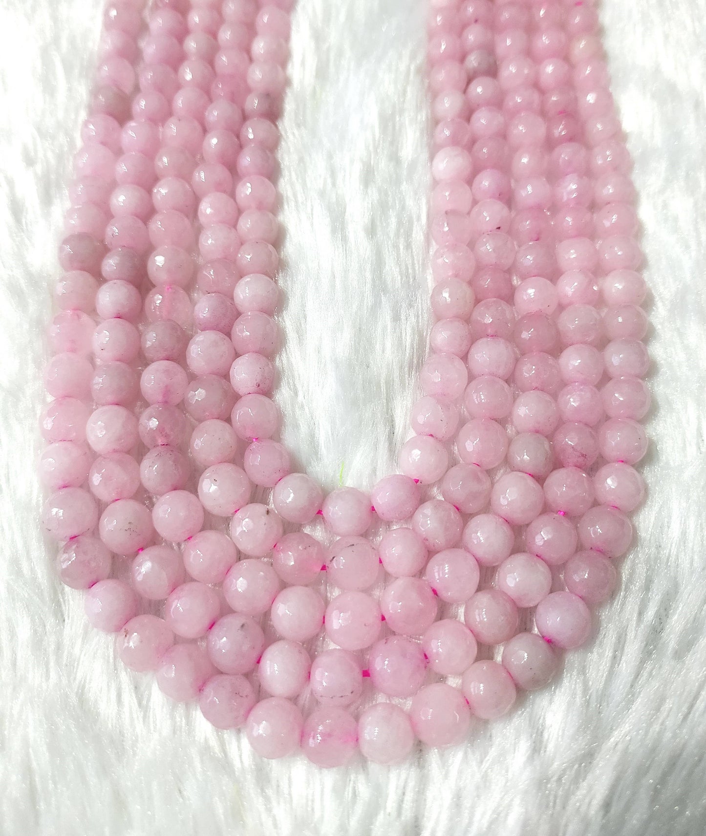 Faceted Jewelry Beads | Rose Quartz | Gemstone Crystal Beads