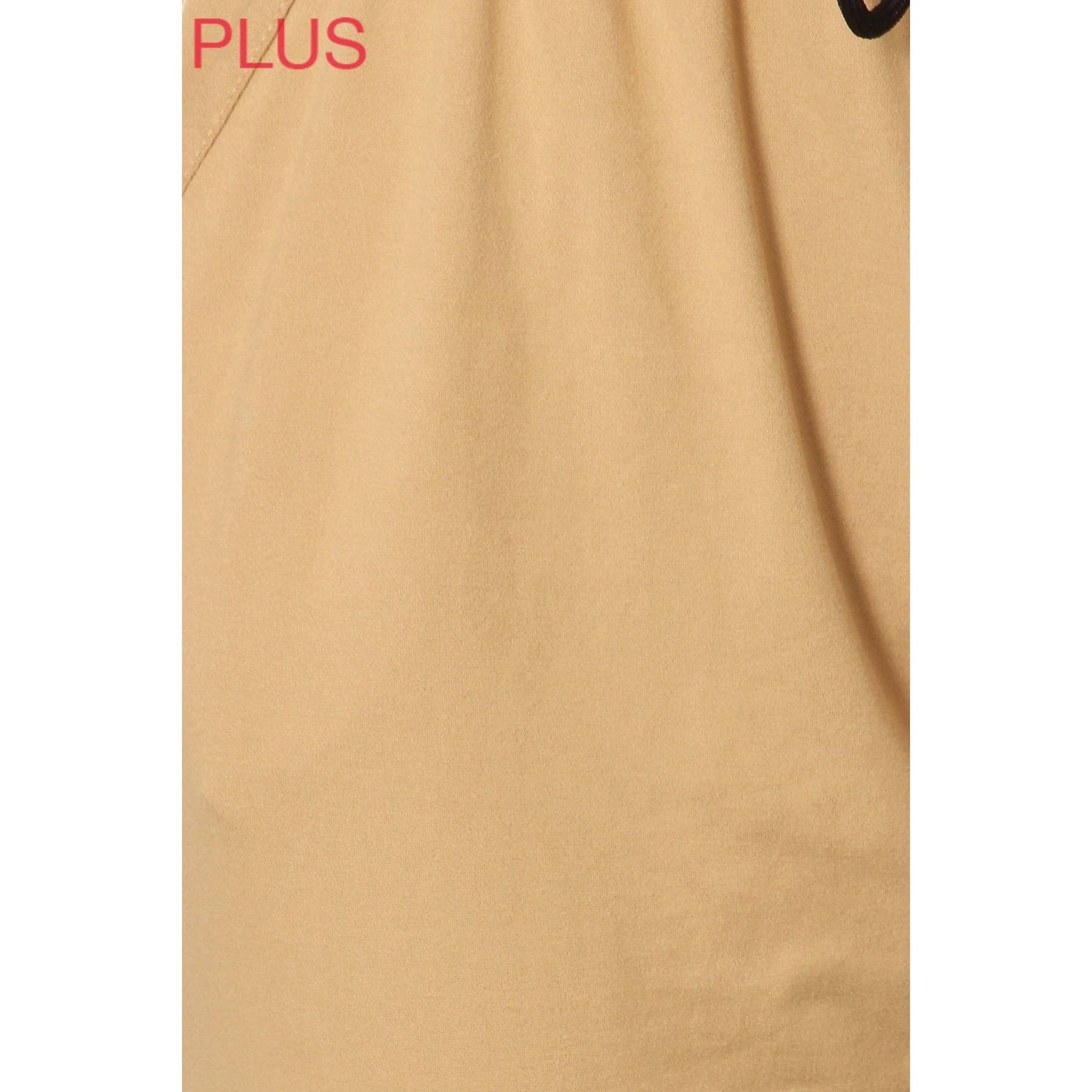 Plus Size Buttery Soft Solid Joggers with Drawstring: Navy / 2XL