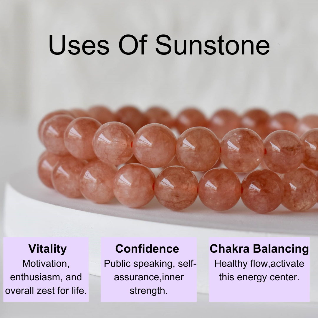 Crystal Jewelry Beads | Sunstone | Healing Gemstone Beads: 6mm