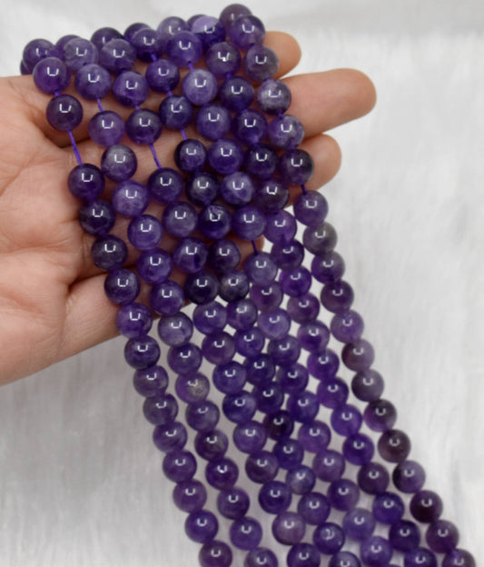 Crystal Jewelry Beads | Amethyst | Gemstone Healing Beads: 4mm