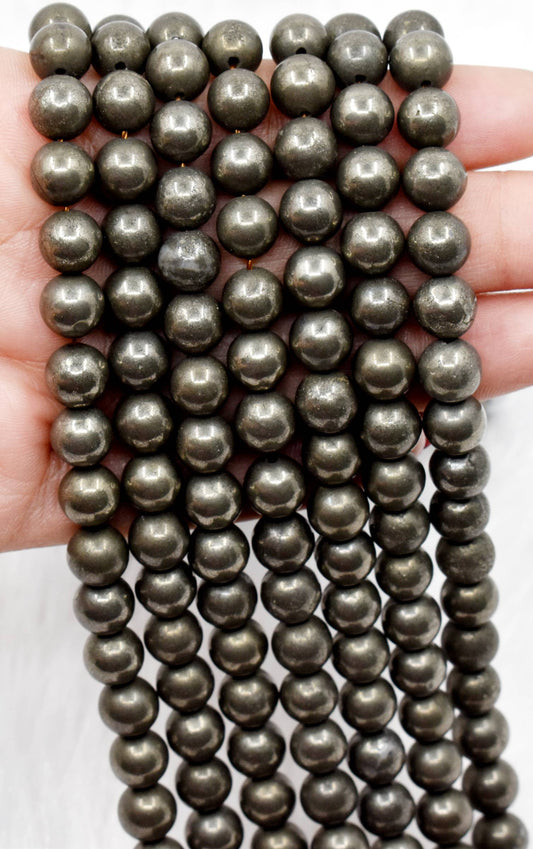Crystal Jewelry Beads | Pyrite | Healing Gemstone Beads: 4mm