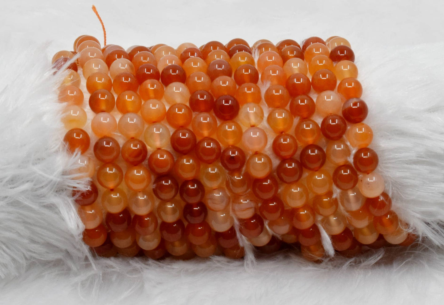 Crystal Jewelry Beads | Carnelian | Gemstone Beads: 4mm