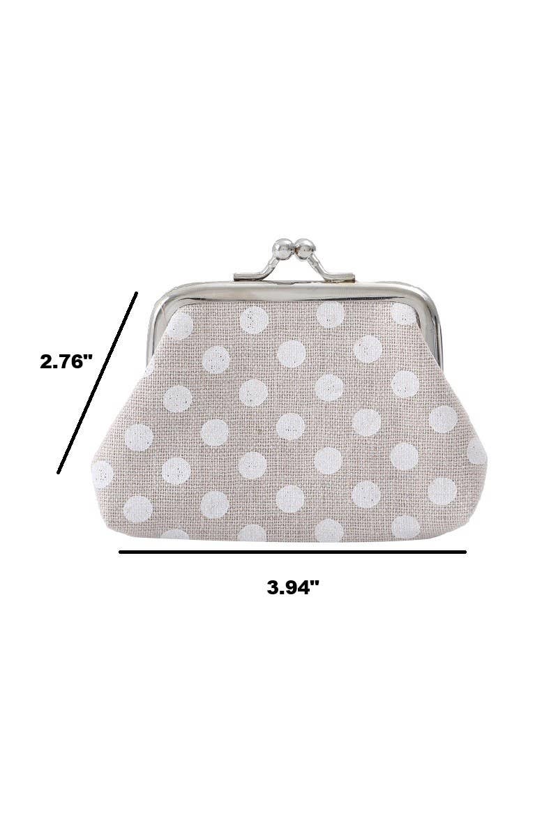 Polka Dot Kiss Lock Coin Purse Pack Of 6: ASSORTED / 6(ONE SIZE)