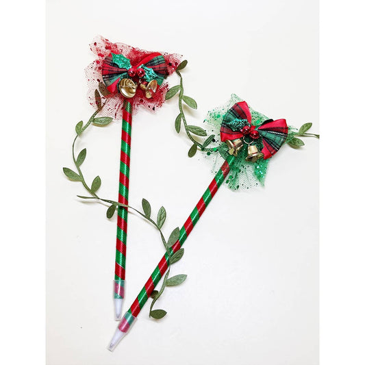 Jingle Bell Pen for Christmas: ASSORTED COLOR / ONE SIZE(12)