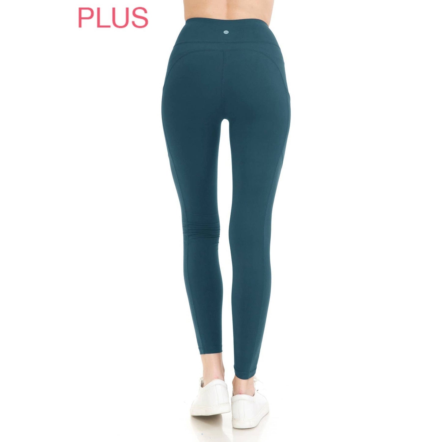 Plus Size Premium High Waist Solid Activewear Leggings: Violet Verbena / 3XL