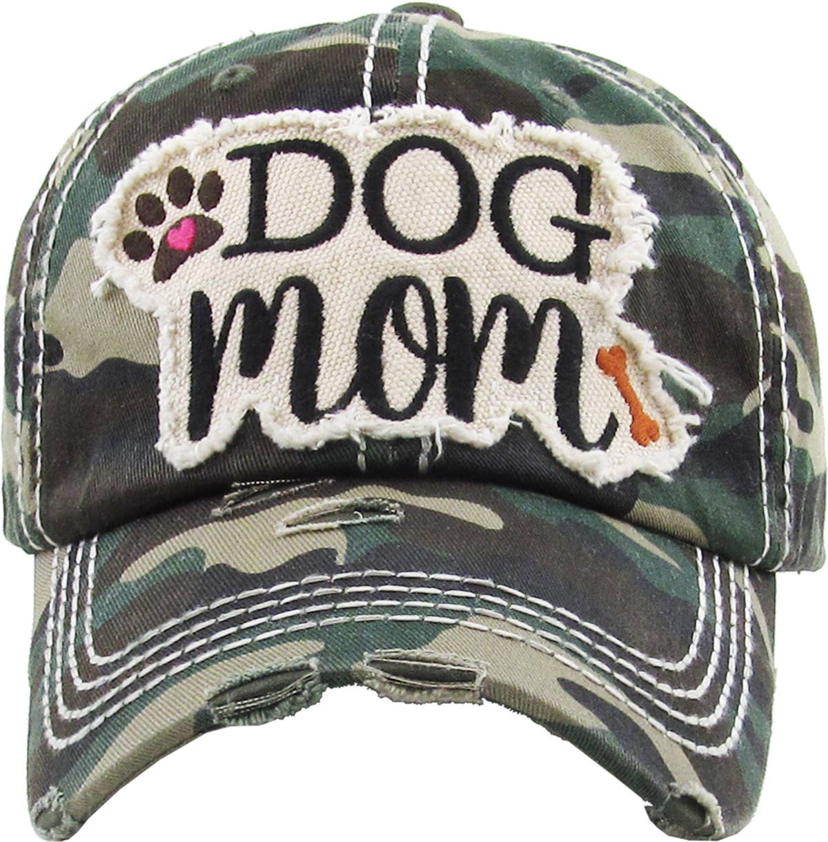 DOG MOM WASHED VINTAGE BALLCAP: DBL