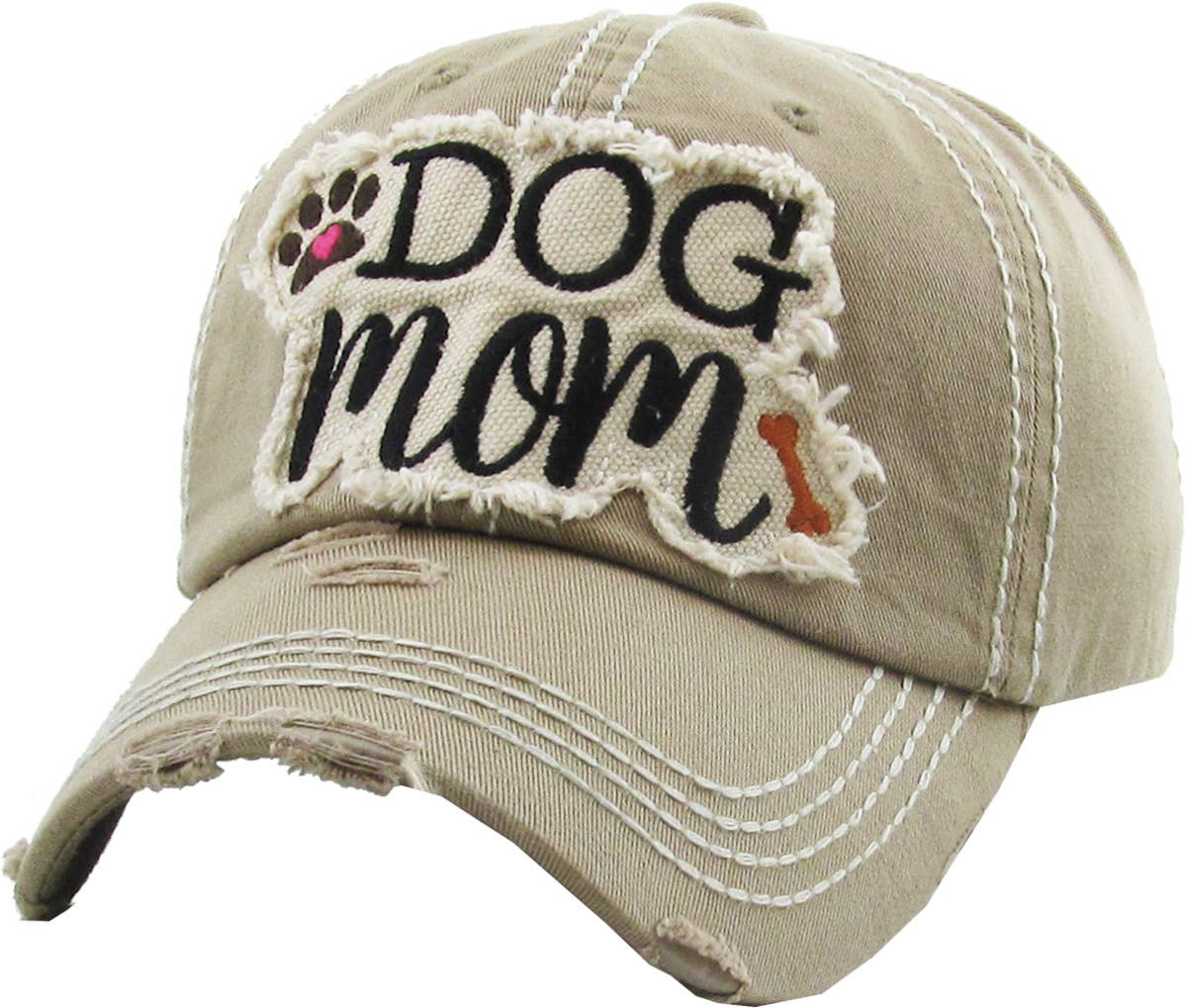DOG MOM WASHED VINTAGE BALLCAP: DBL