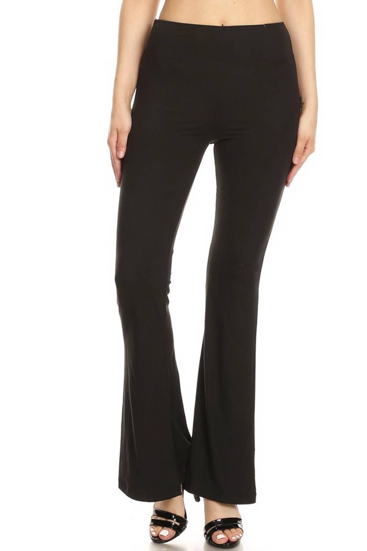 Buttery Soft High Waist Solid Palazzo Pants: Heather Charcoal / XL