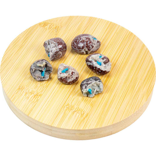 Tumbled Stones Cavansite on Silicate (Pack of 5): Cavansite