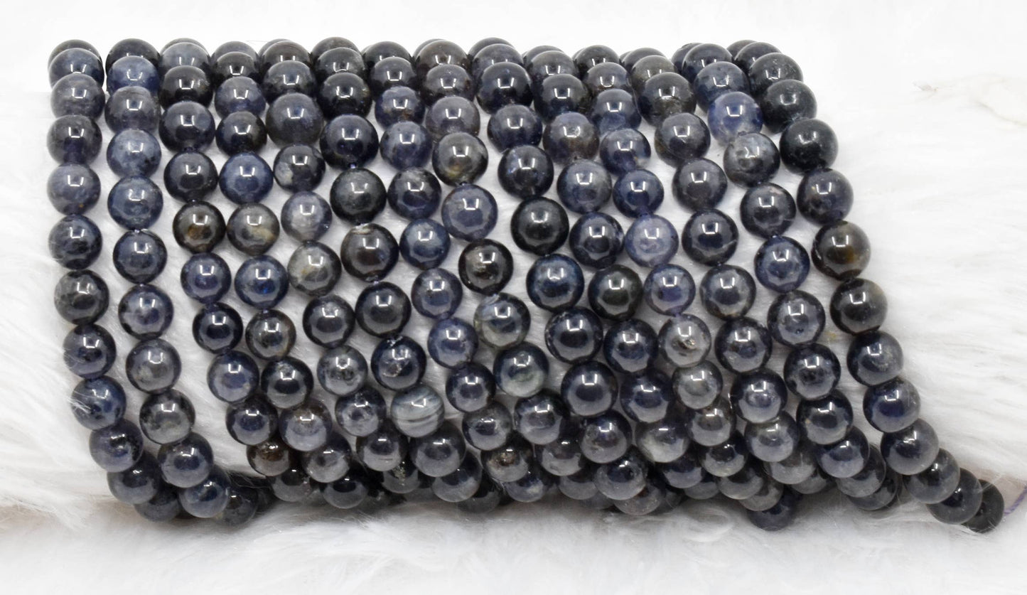 Crystal Jewelry Beads | Iolite | Healing Gemstone Beads: 6mm