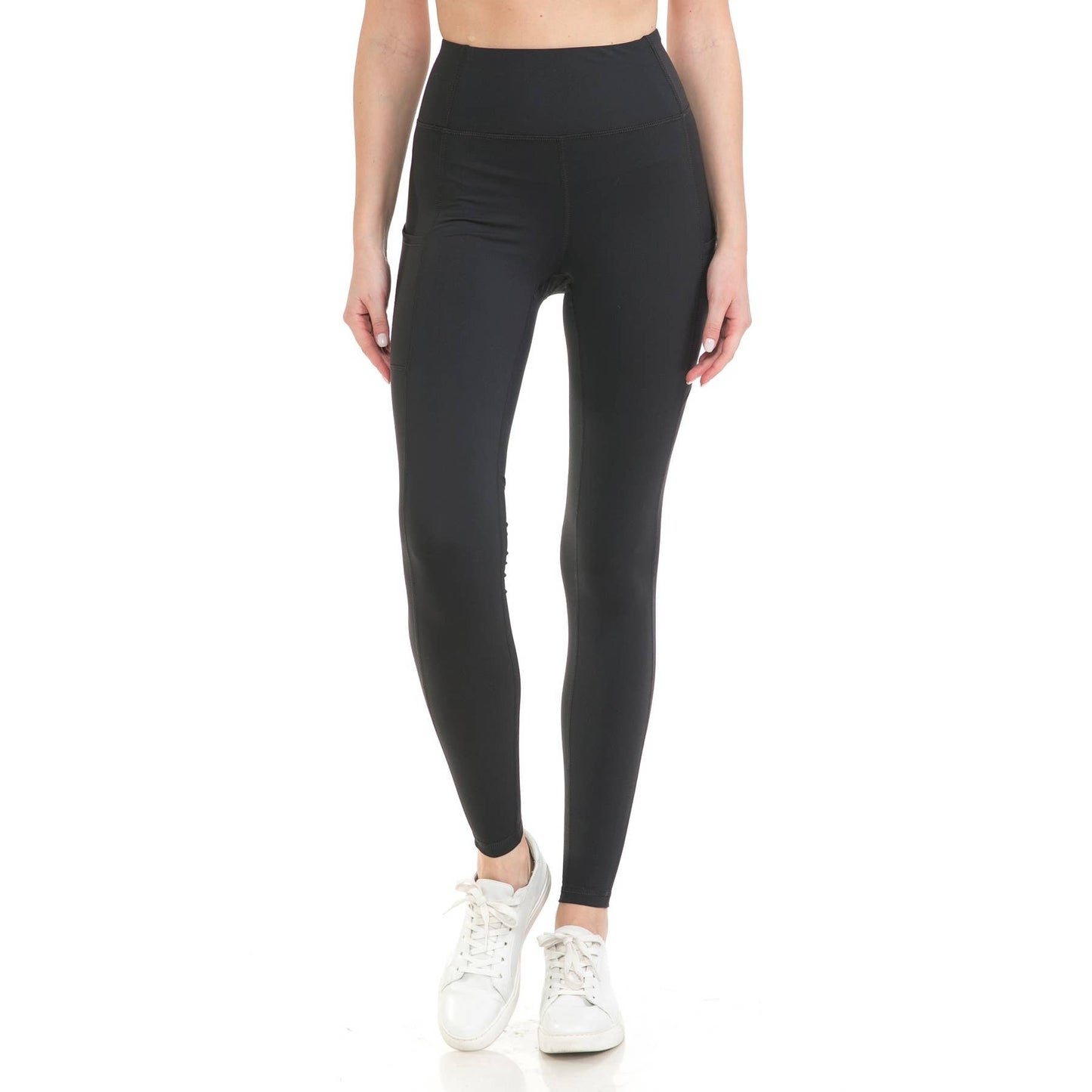 High Waist Activewear Leggings - Side Pockets: Violet Verbena / S