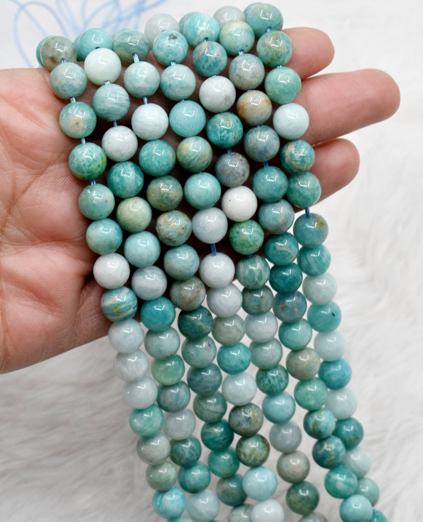 Crystal Jewelry Beads | Multi Amazonite | Gemstone Beads: 4mm