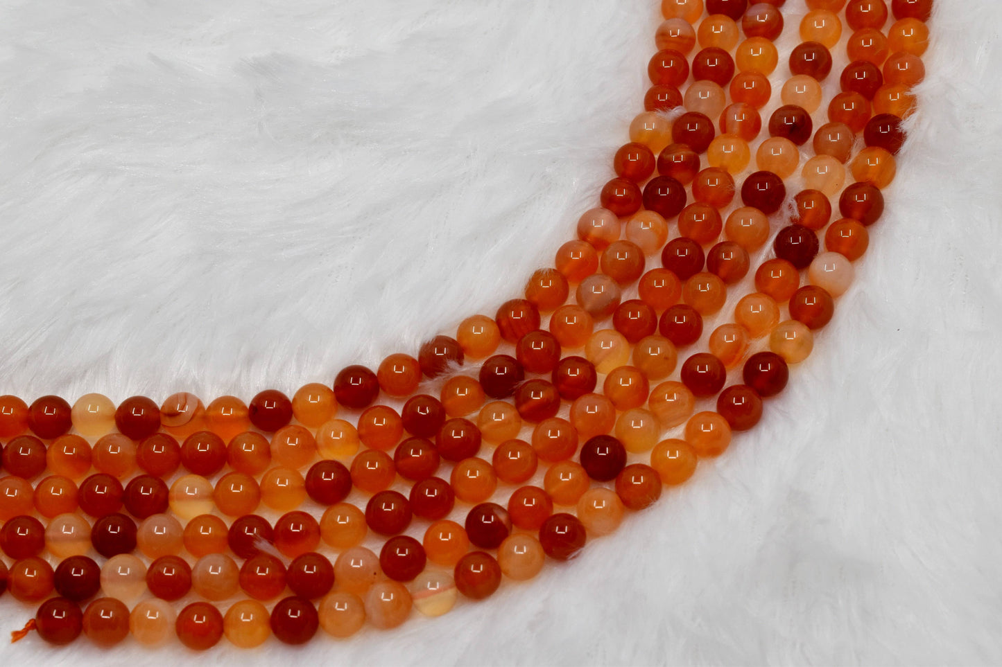 Crystal Jewelry Beads | Carnelian | Gemstone Beads: 4mm