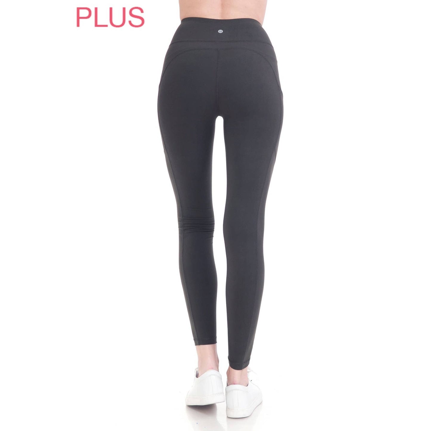 Plus Size Premium High Waist Solid Activewear Leggings: Chambray / 3XL