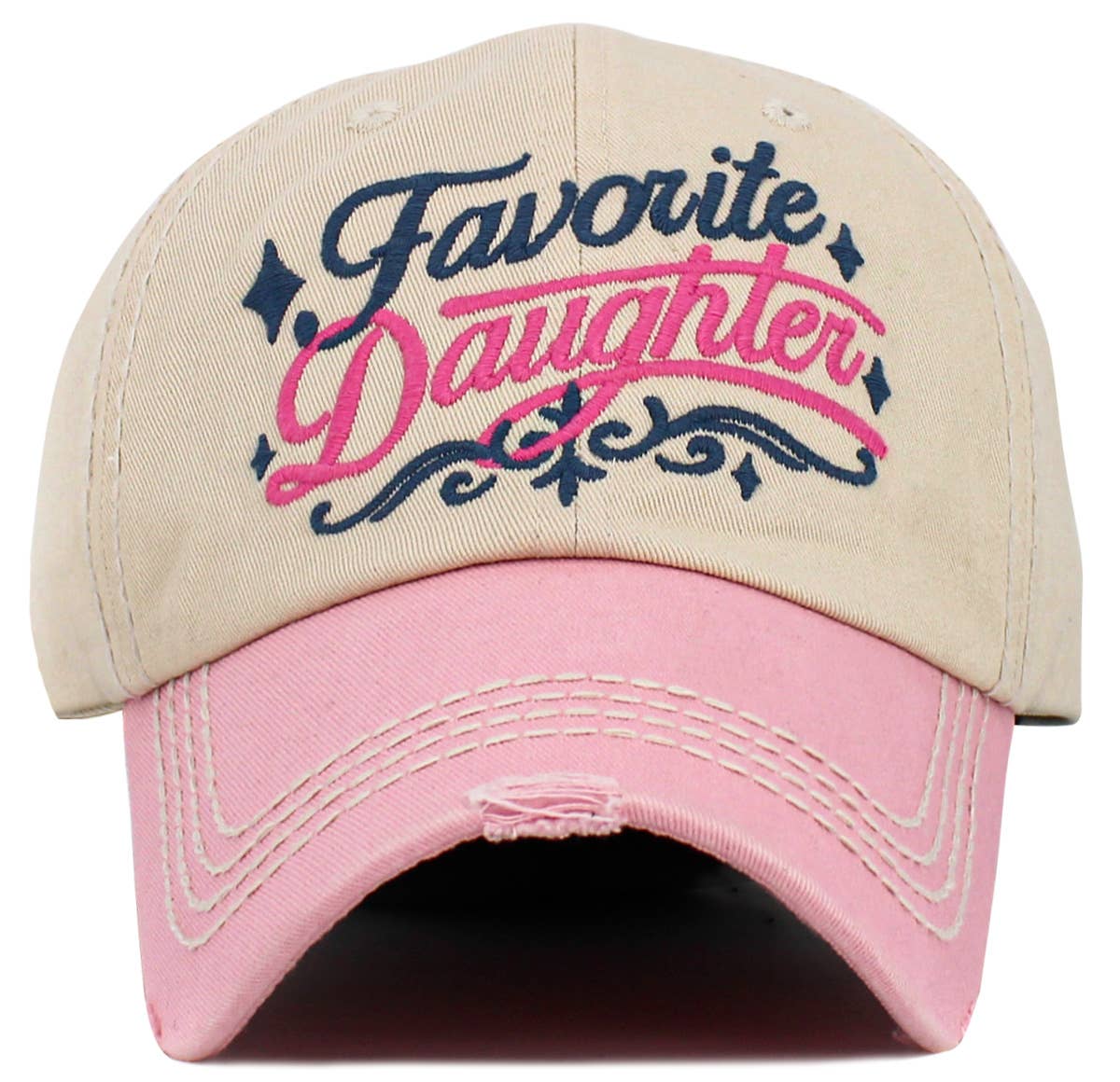 Favorite Daughter Vintage Ballcap: NAT-PNK