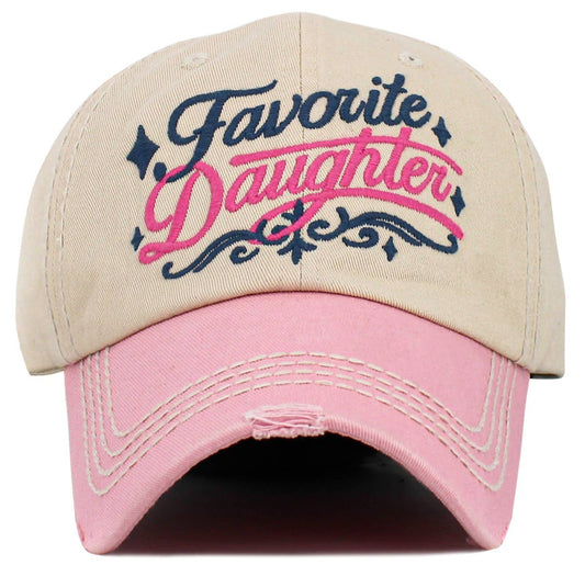 Favorite Daughter Vintage Ballcap: NAT-PNK