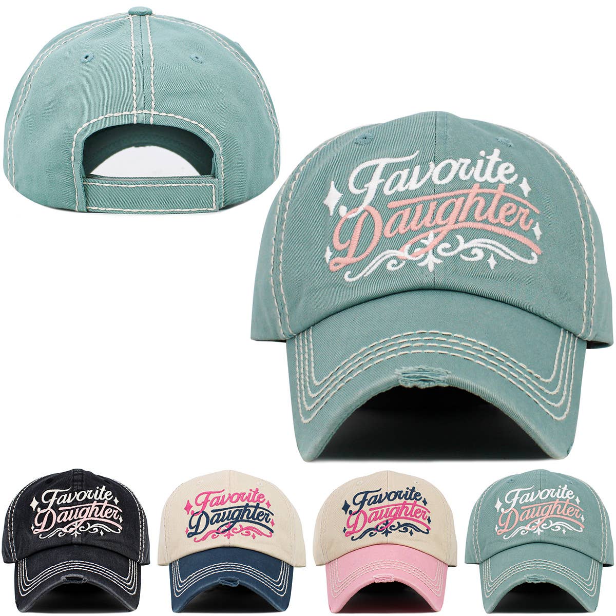 Favorite Daughter Vintage Ballcap: NAT-PNK